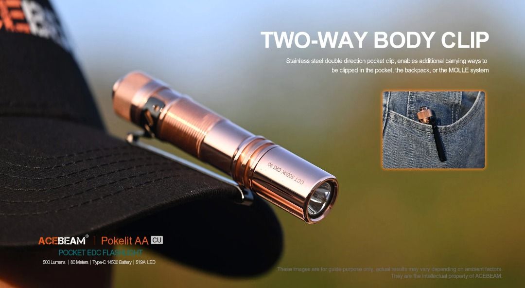 Acebeam Pokelite AA Copper EDC Flashlight