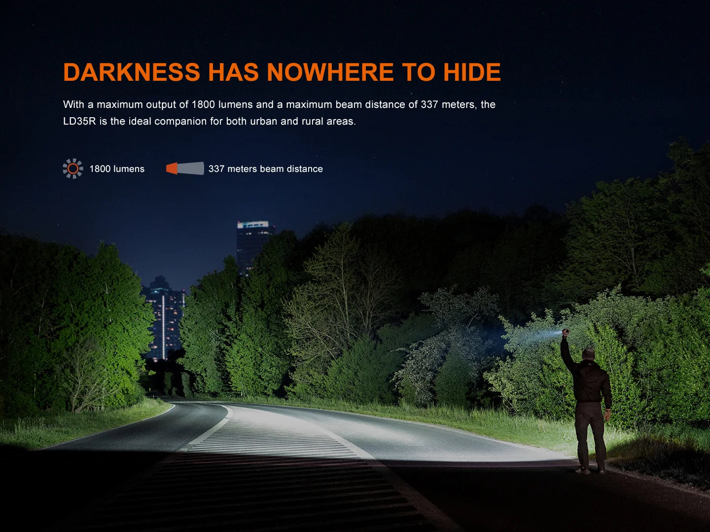 Fenix LD35R Flashlight With Tri-Color Secondary Side Lights