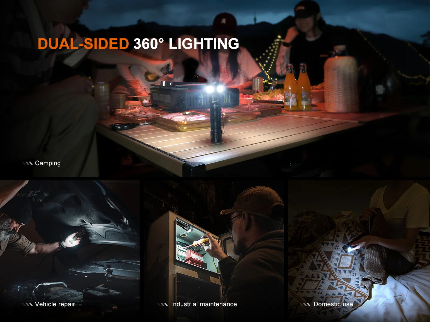 Fenix LD35R Flashlight With Tri-Color Secondary Side Lights