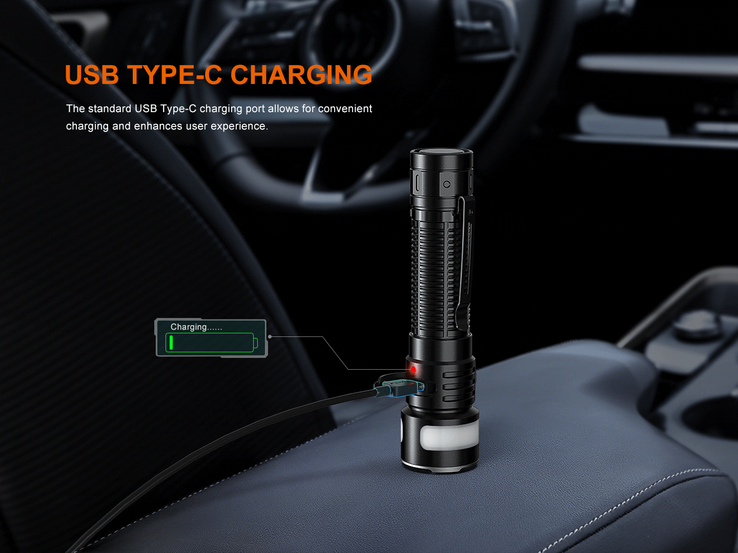 Fenix LD35R Flashlight With Tri-Color Secondary Side Lights