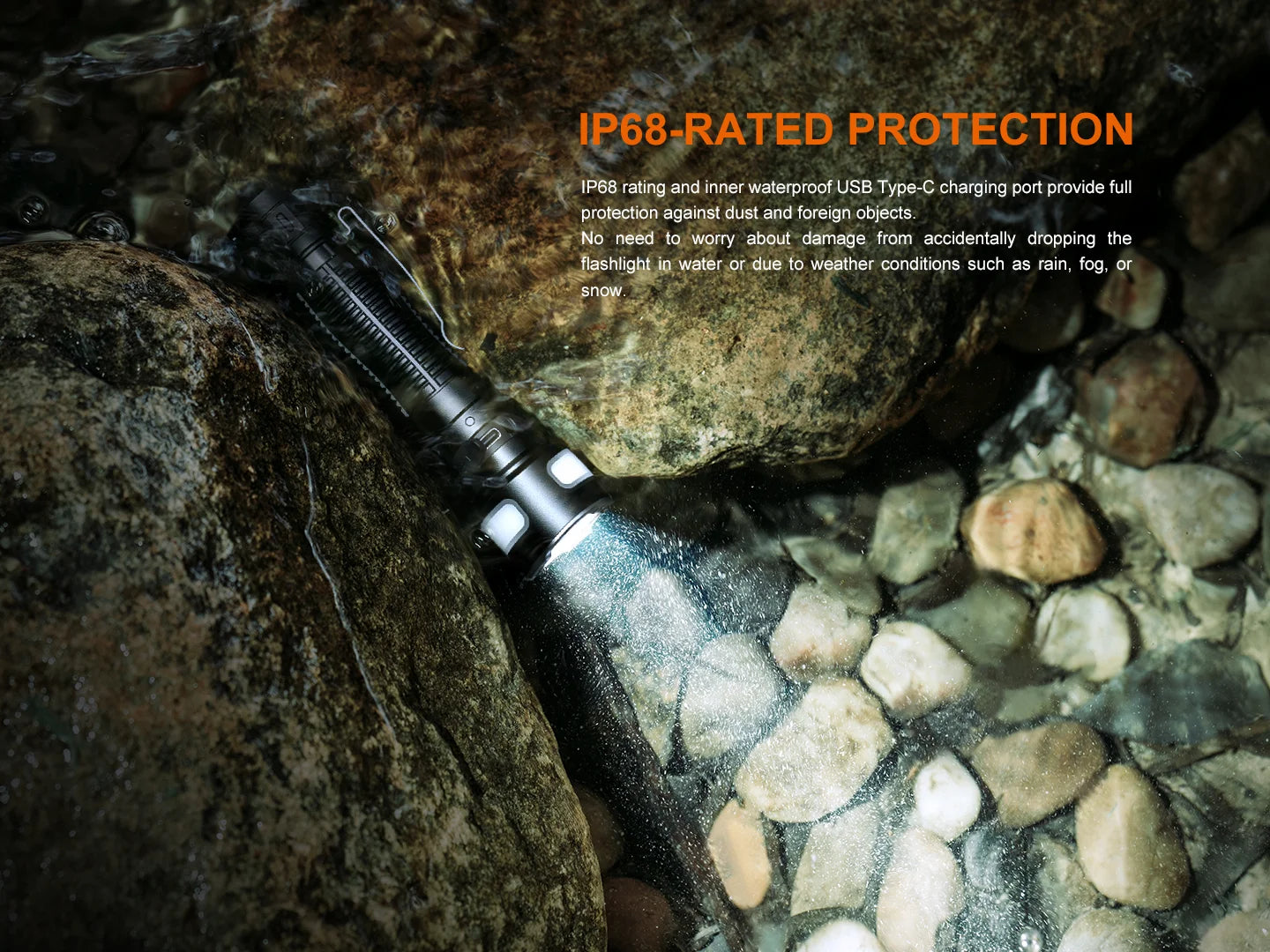 Fenix LD35R Flashlight With Tri-Color Secondary Side Lights