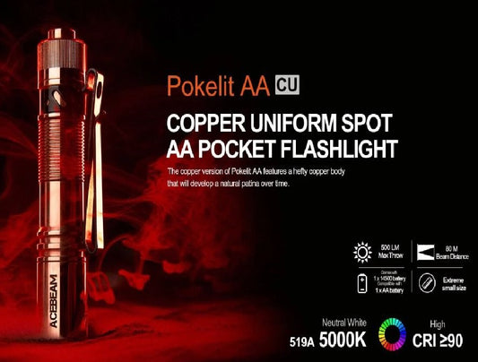 Acebeam Pokelite AA Copper EDC Flashlight