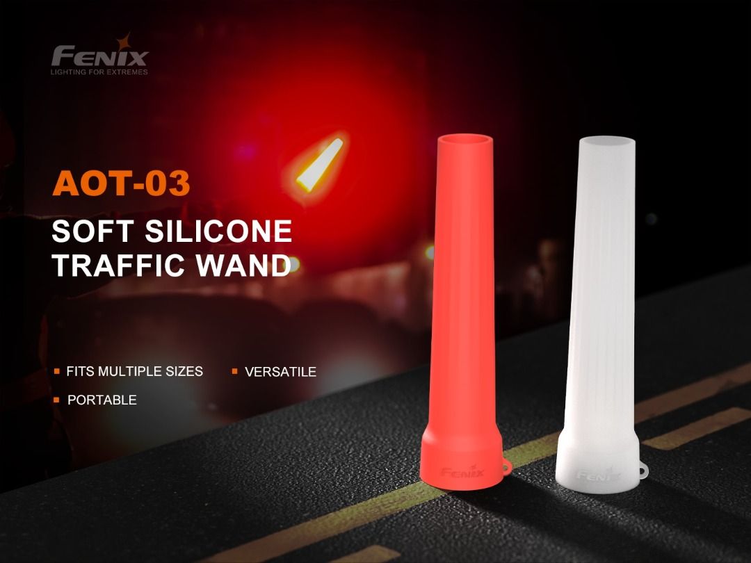 Fenix AOT-03 Soft Silicone Traffic Wand in Red / White