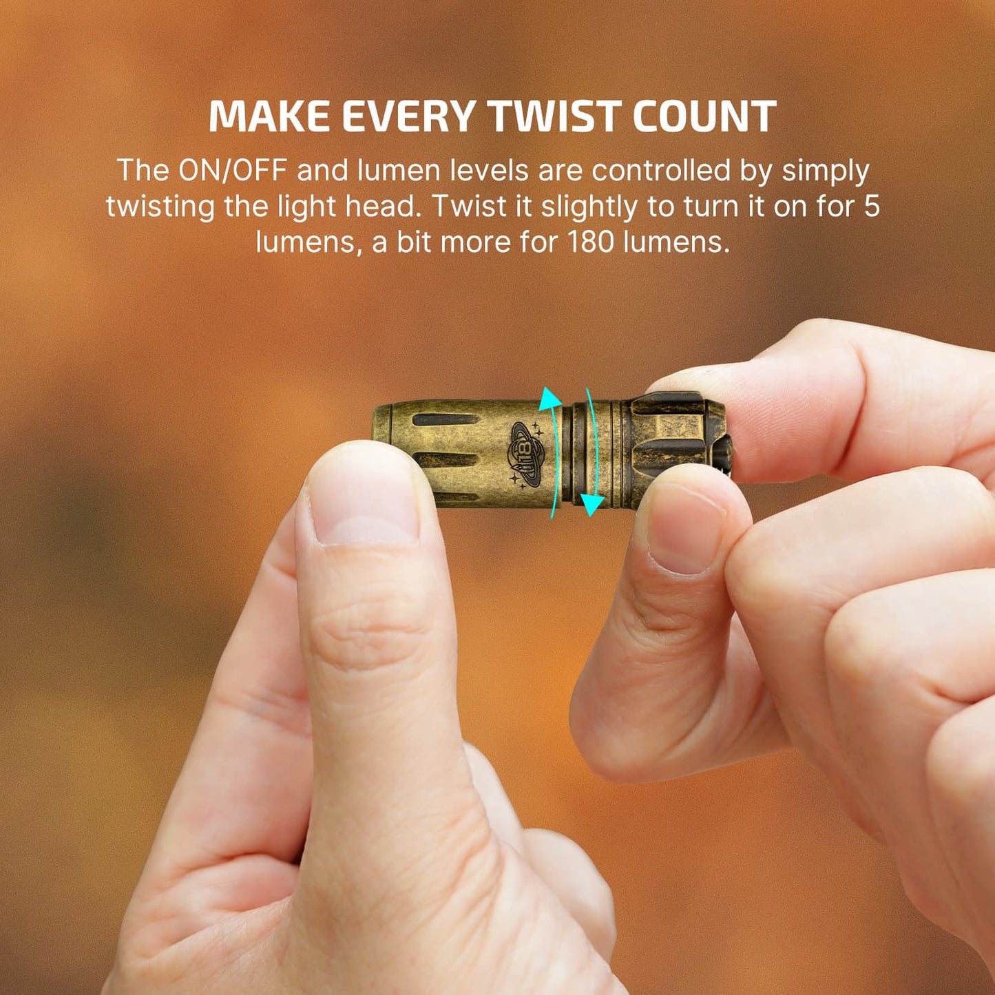 (Limited Edition) Olight i18 Brass Keychain Flashlight