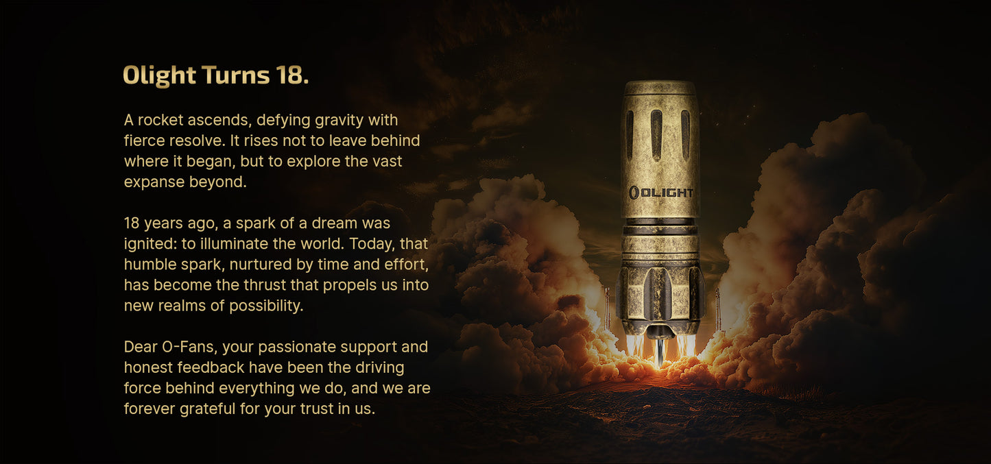 (Limited Edition) Olight i18 Brass Keychain Flashlight
