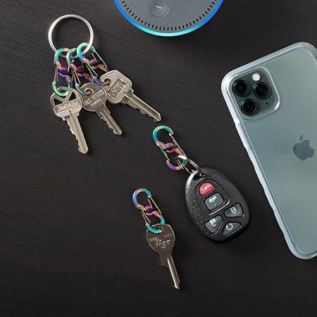 Nite Ize Keyring Locker S-Biner Stainless Steel in Spectrum