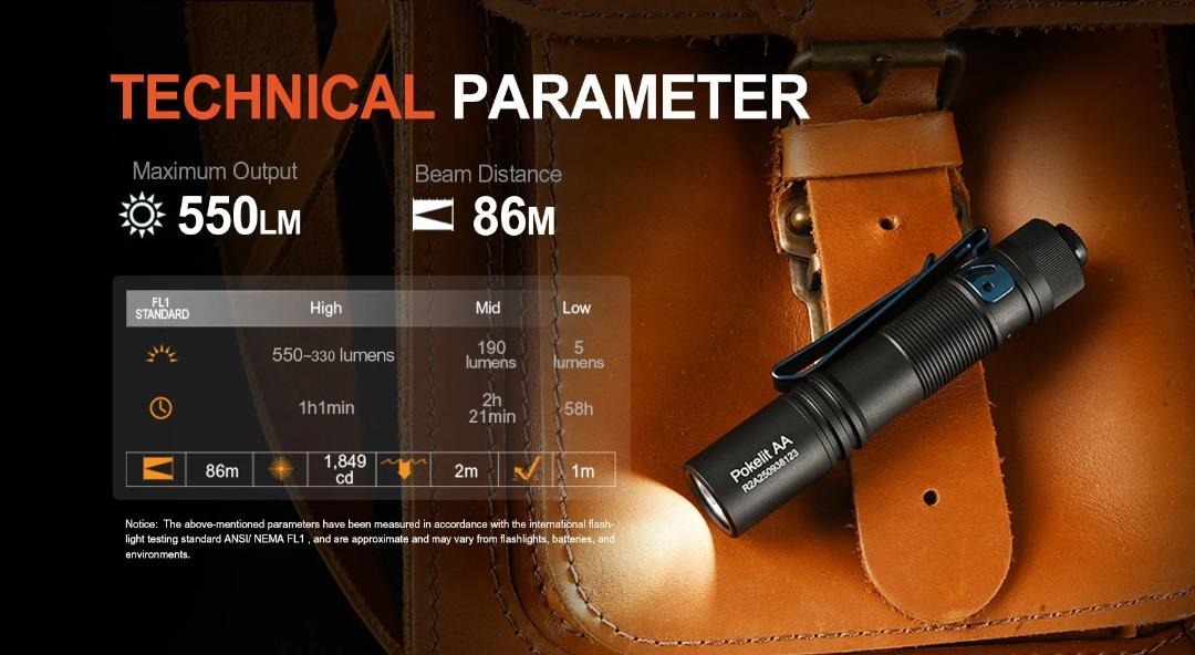 Acebeam Pokelite AA Compact Rechargeable Flashlight