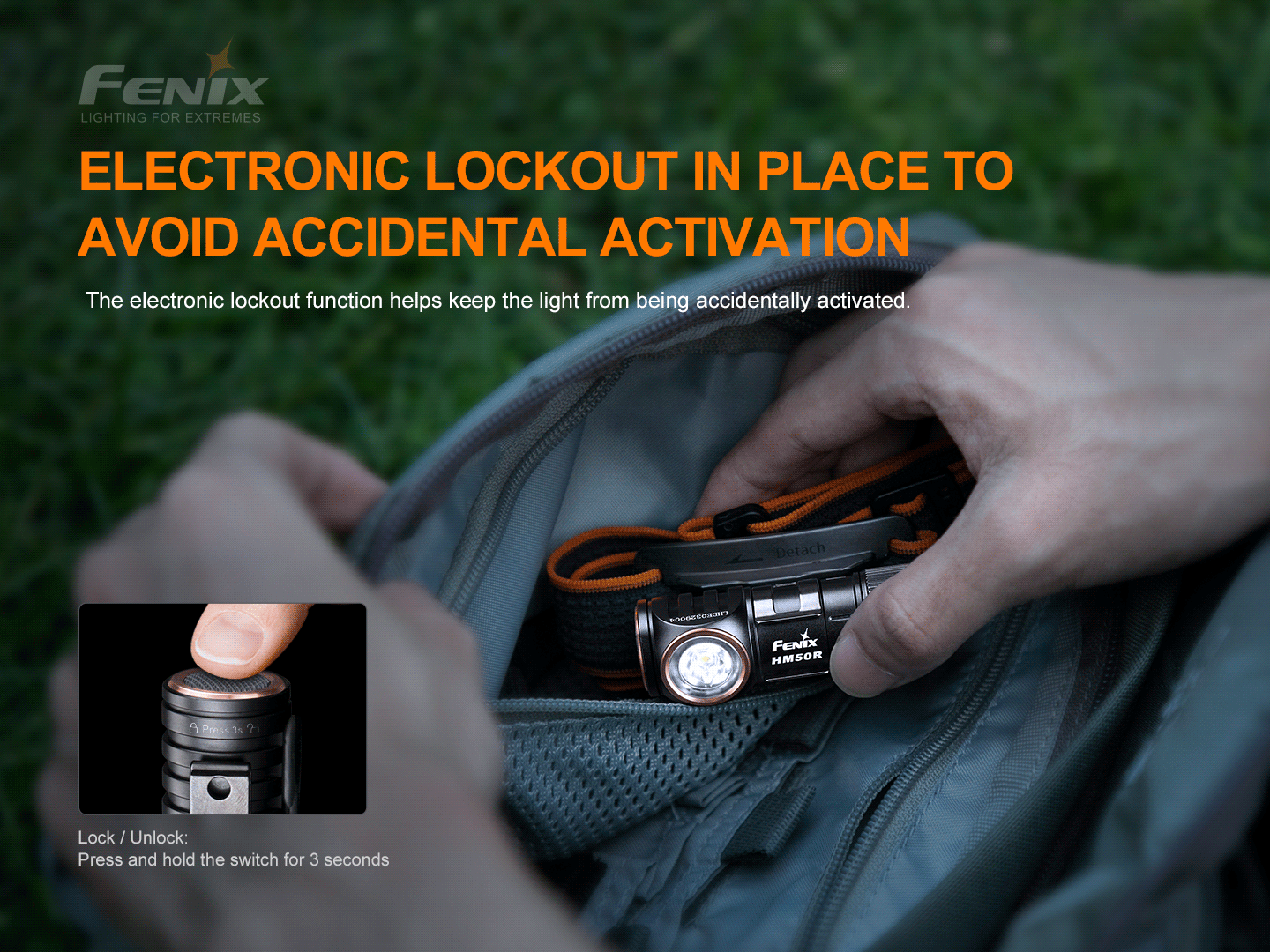Fenix HM50R V2.0 Right Angle Flashlight Cum Headlamp