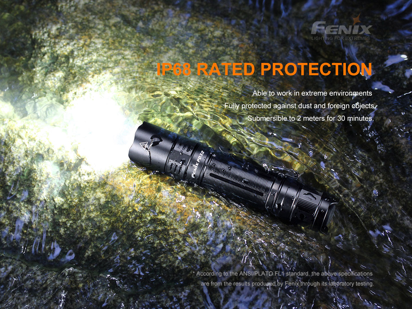 Fenix PD32 V2 Compact Rechargeable Flashlight - 1200 Lumens - 395 Meters