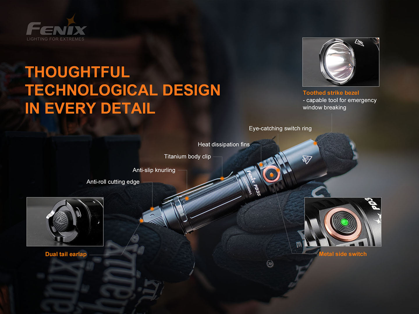 Fenix PD35 V3 Tactical Flashlight 1700 Lumens