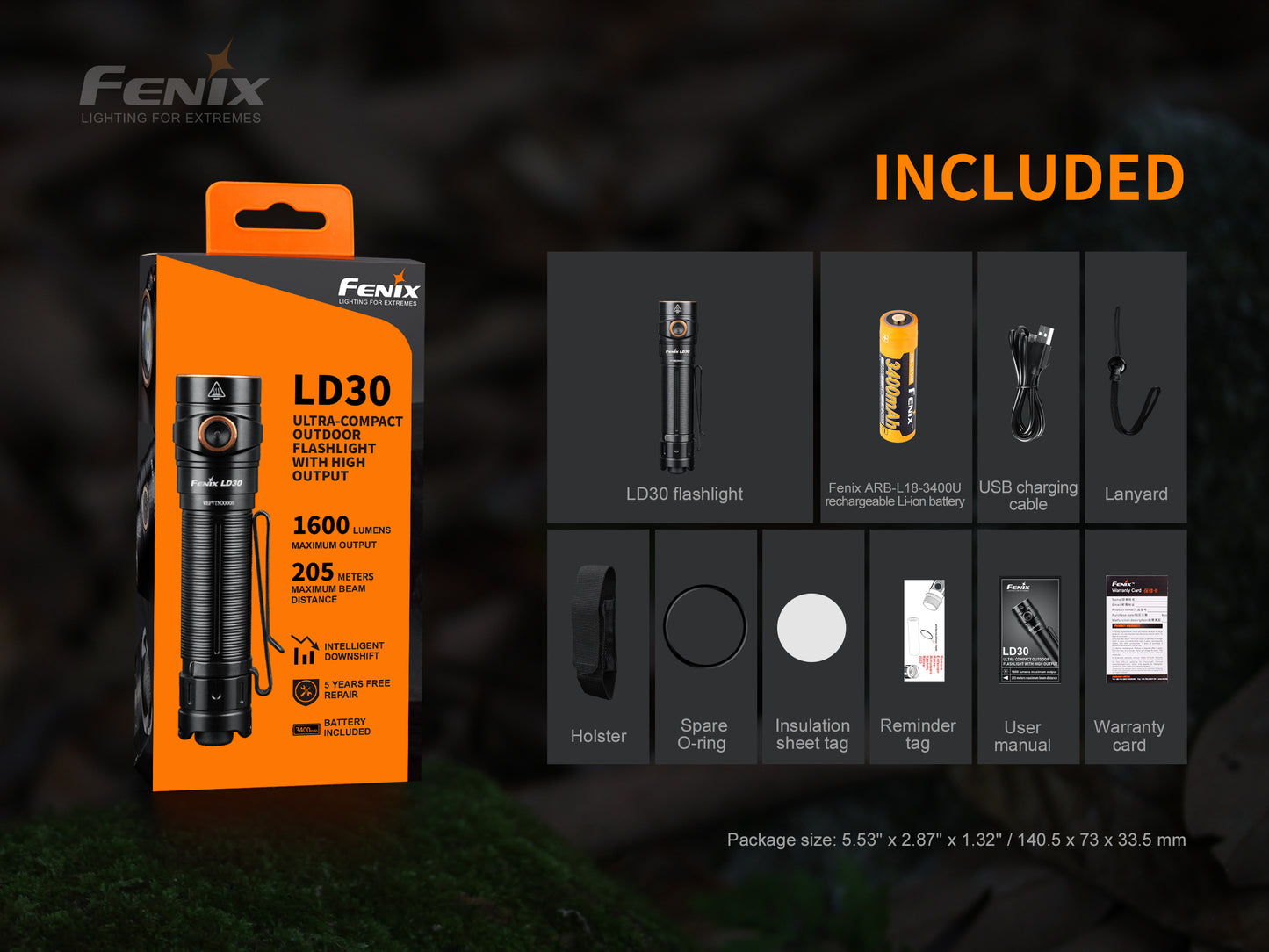 Fenix LD30 Compact LED Flashlight