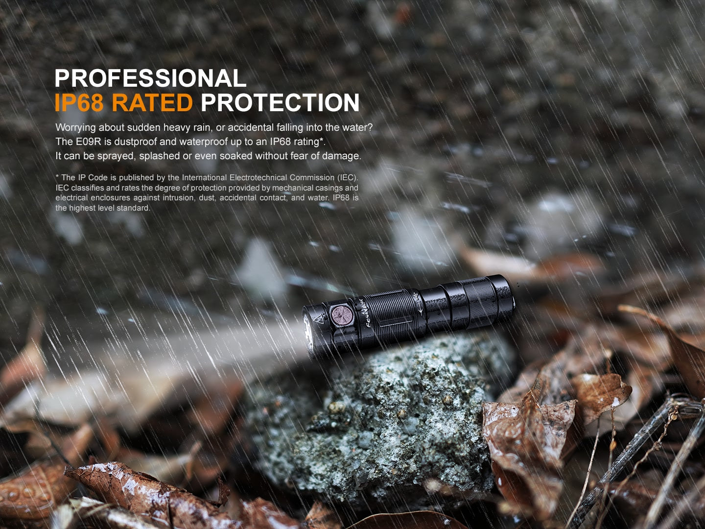 Fenix E09R 600 Lumens Rechargeable Compact Flashlight