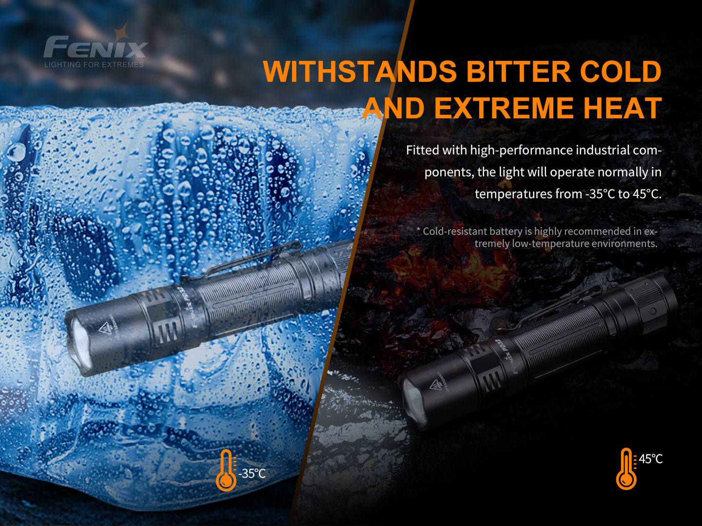 Fenix PD32 V2 Compact Rechargeable Flashlight - 1200 Lumens - 395 Meters