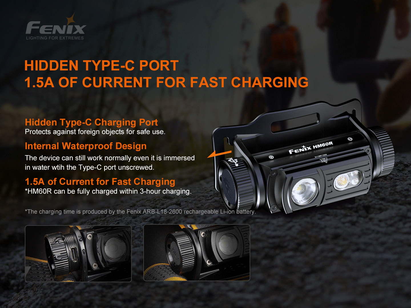 Fenix HM60R Intelligent Frequency-Sensing Outdoor Headlamp