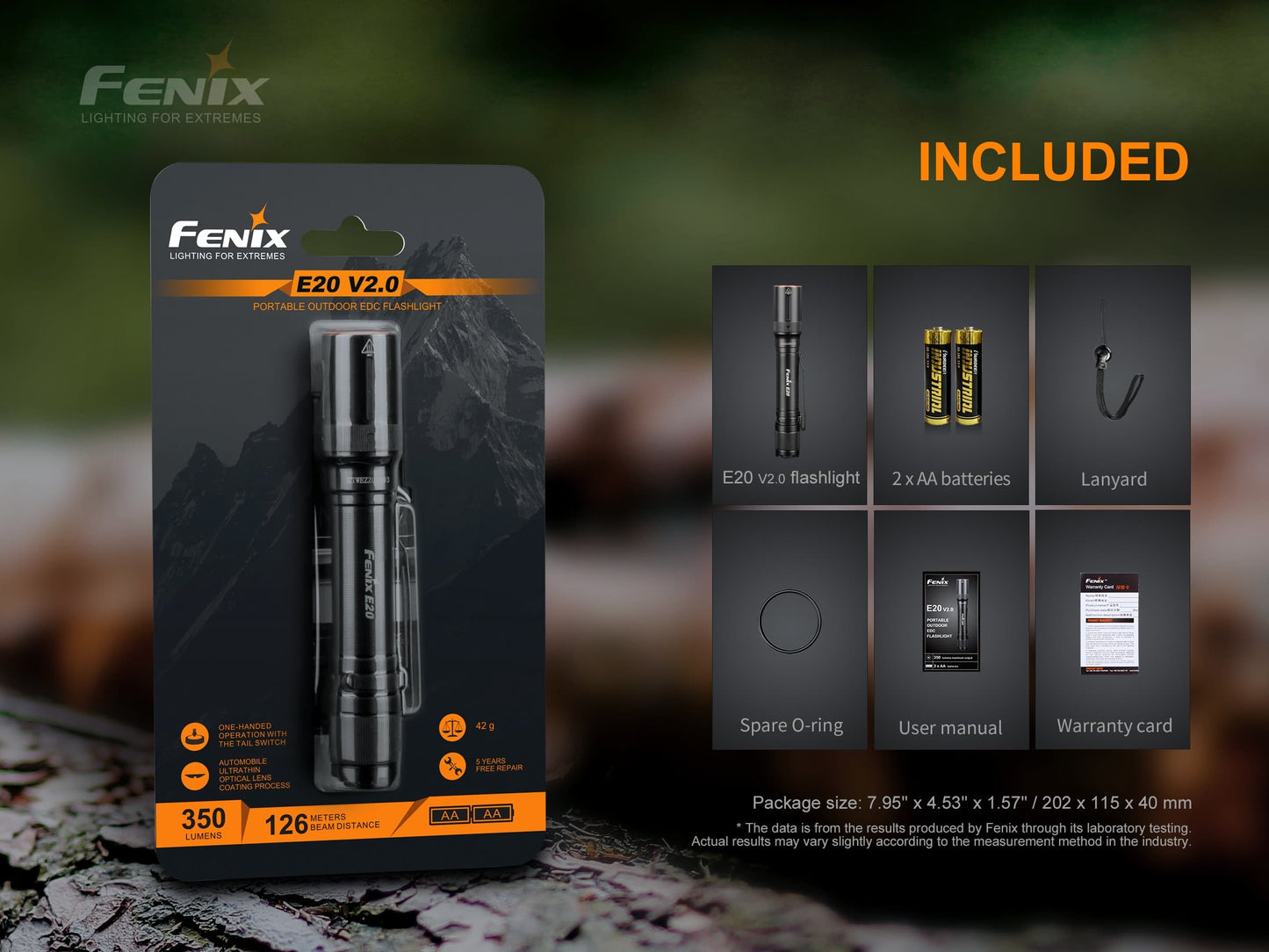 Fenix E20 V2 LED Flashlight