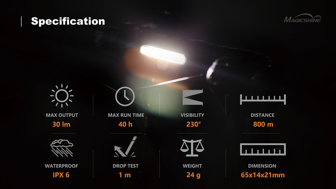 Magicshine SEEMEE 30 Bicycle Rear Light in Red & Front Warning Light in White (Twin Pack)