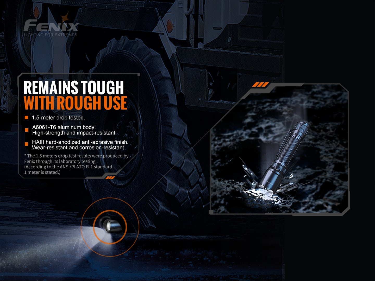 Fenix TK20R V2 Tactical Flashlight 3000 Lumens - 475 Meters Throw
