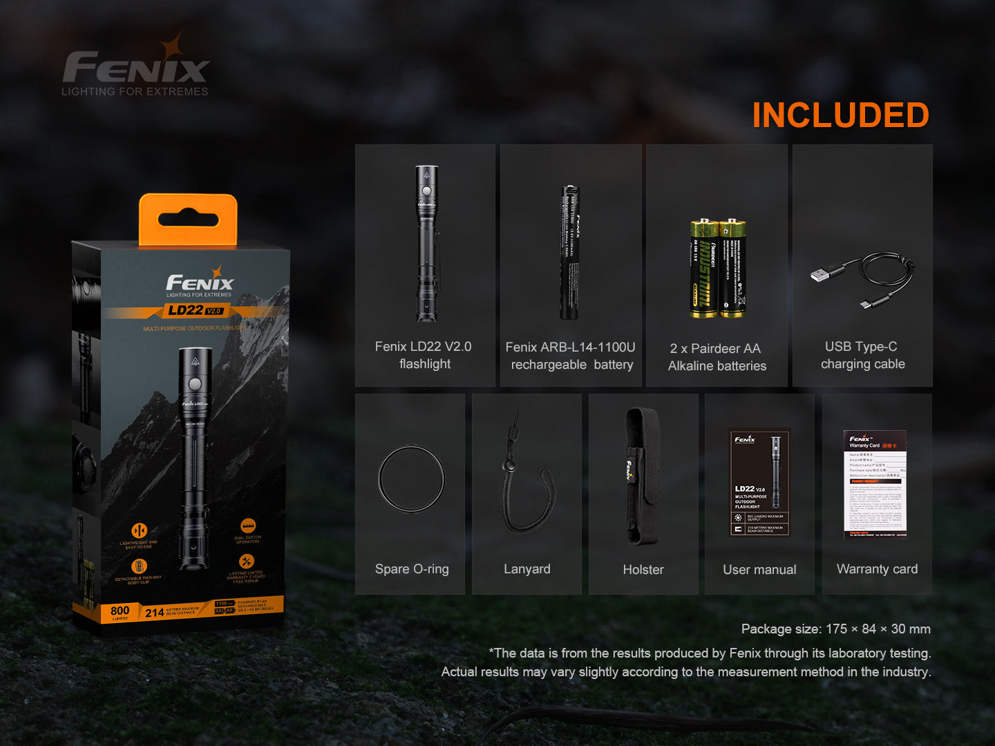 Fenix LD22 V2.0 Compact Rechargeble LED Flashlight