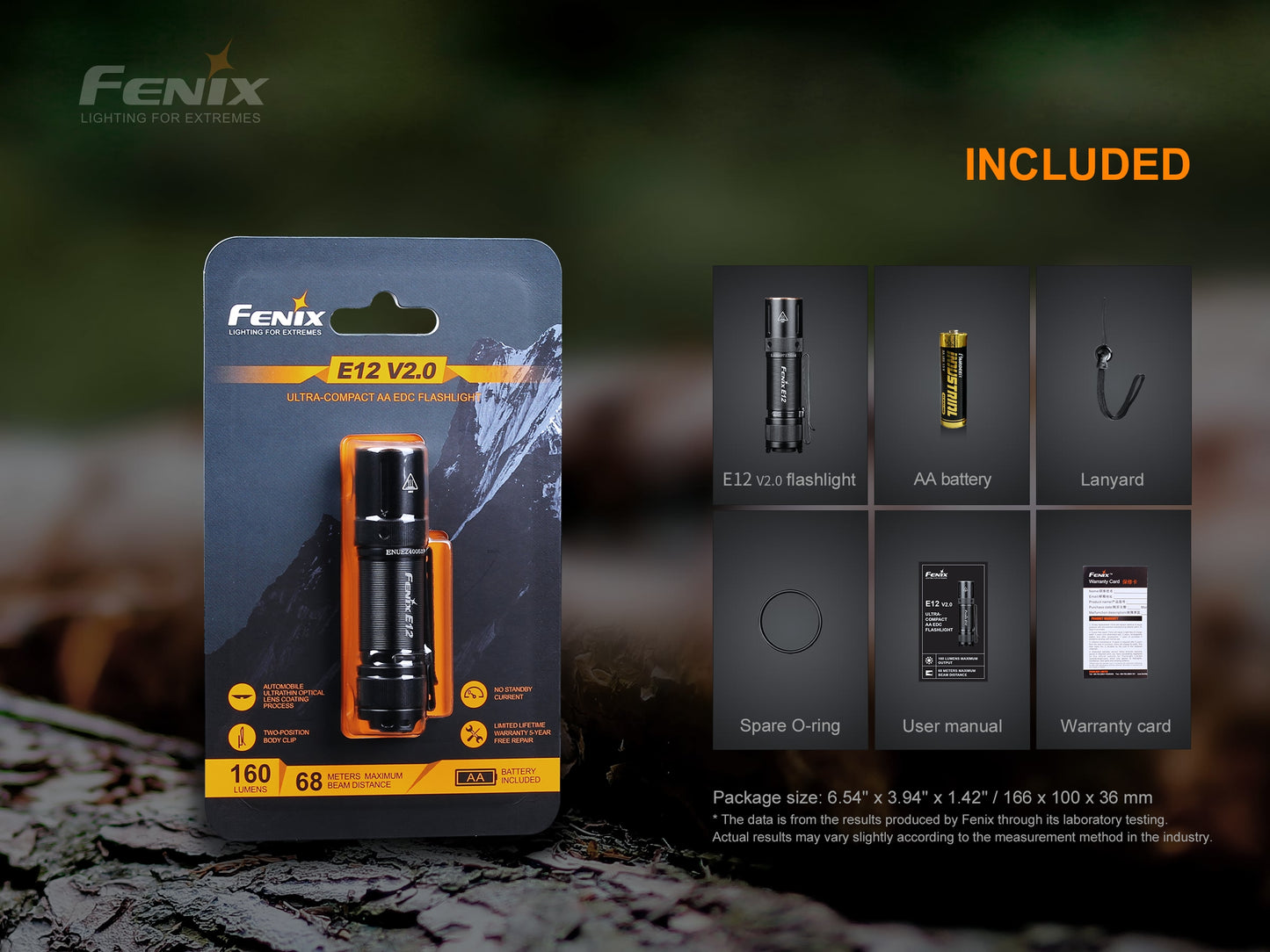 Fenix E12 V2 Compact Everyday Carry Flashlight