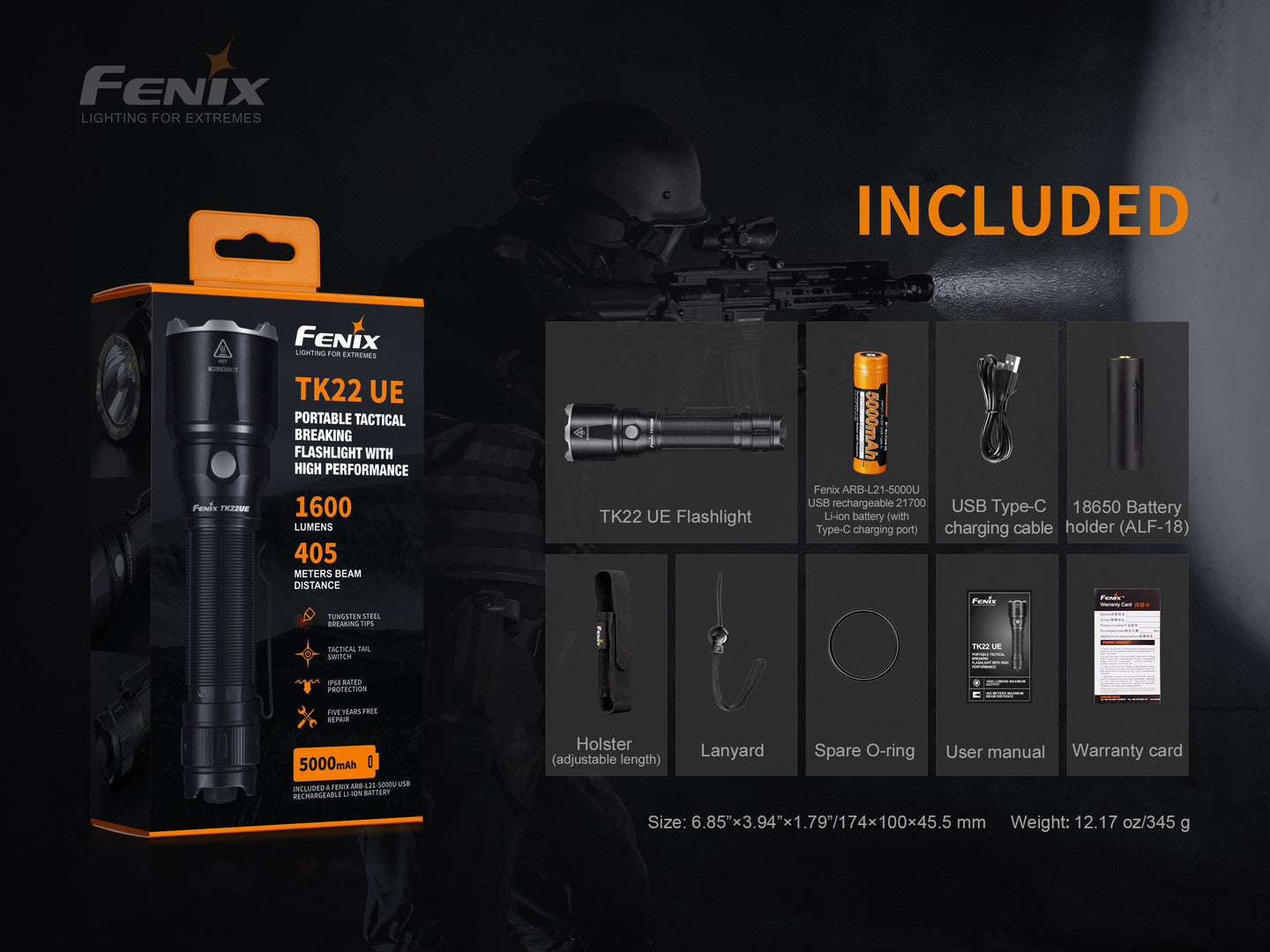 Fenix TK22 UE High Performance Tactical LED Flashlight