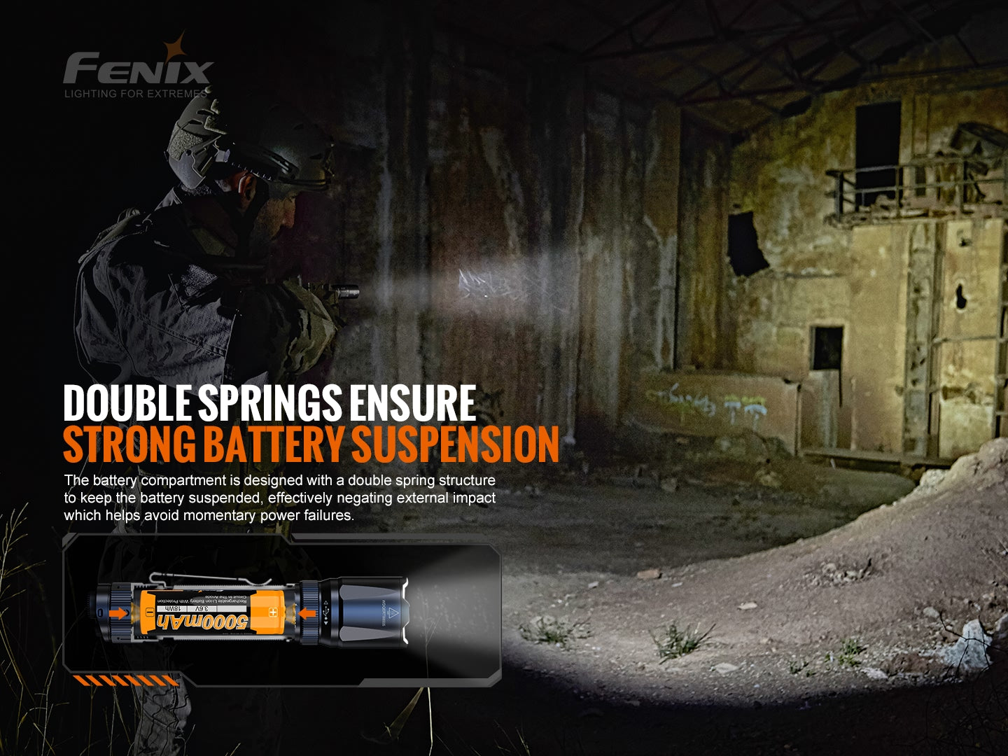 Fenix TK20R V2 Tactical Flashlight 3000 Lumens - 475 Meters Throw