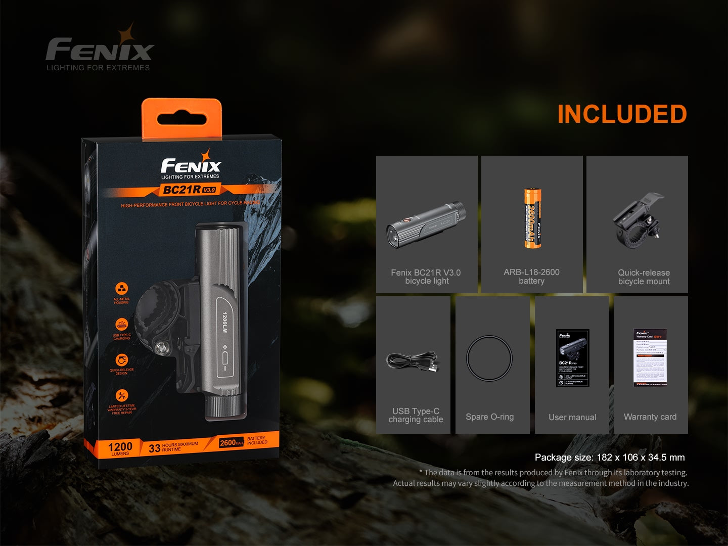 Fenix BC21R V3 Bicycle Front Light