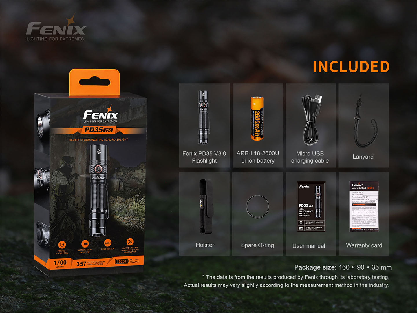 Fenix PD35 V3 Tactical Flashlight 1700 Lumens