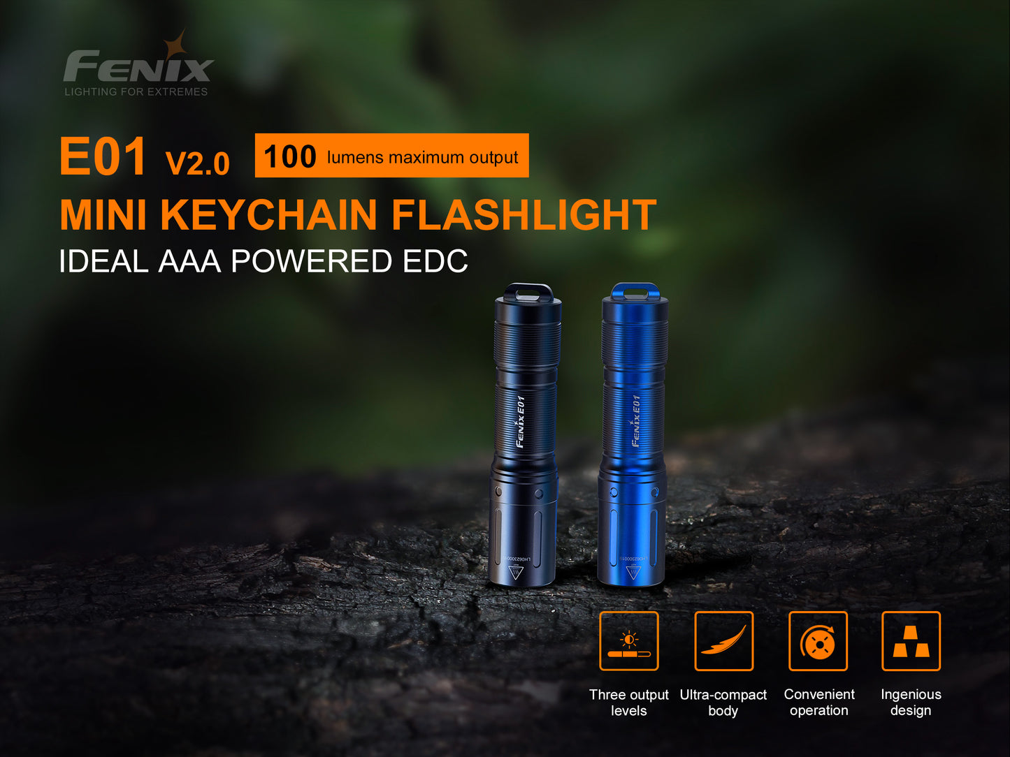 Fenix E01 V2.0 Keychain Flashlight