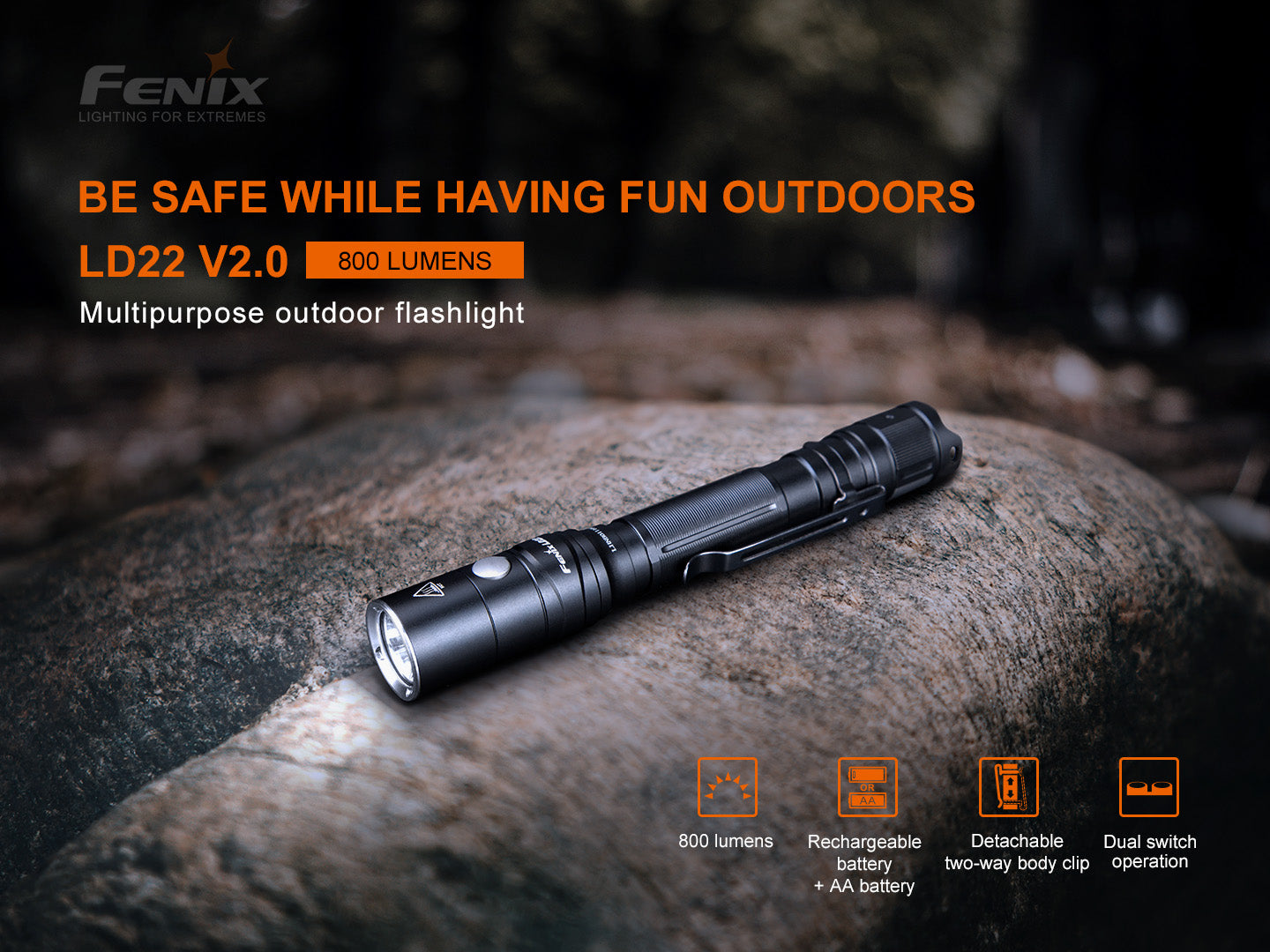 Fenix LD22 V2.0 Compact Rechargeble LED Flashlight