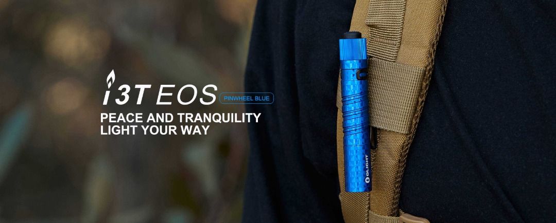 (Limited Edition) Olight i3T Pinwheel Blue Everyday Carry Flashlight