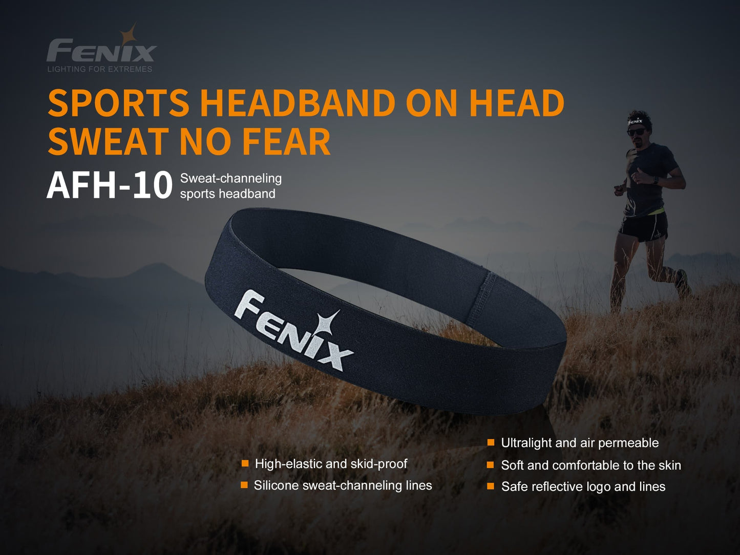 Fenix AFH-10 Sweat Channeling Sports Headband - Outdoor Accessories