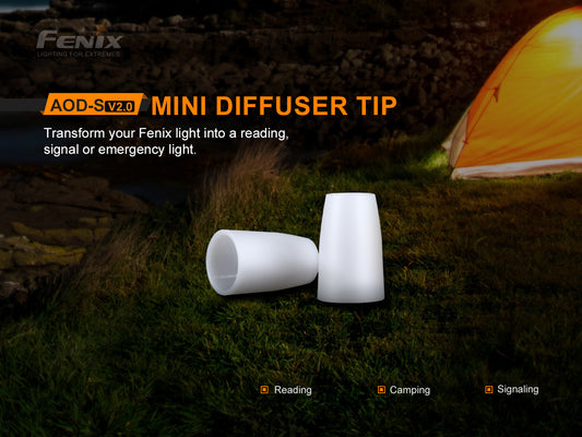 Fenix AOD-S V2 White Diffuser Tip For Flashlight