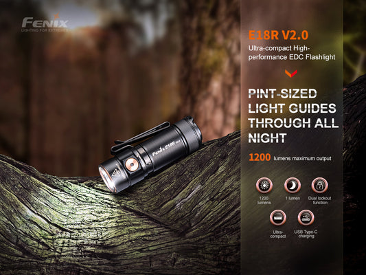 Fenix E18R V2 Ultra Compact High Performance EDC Flashlight