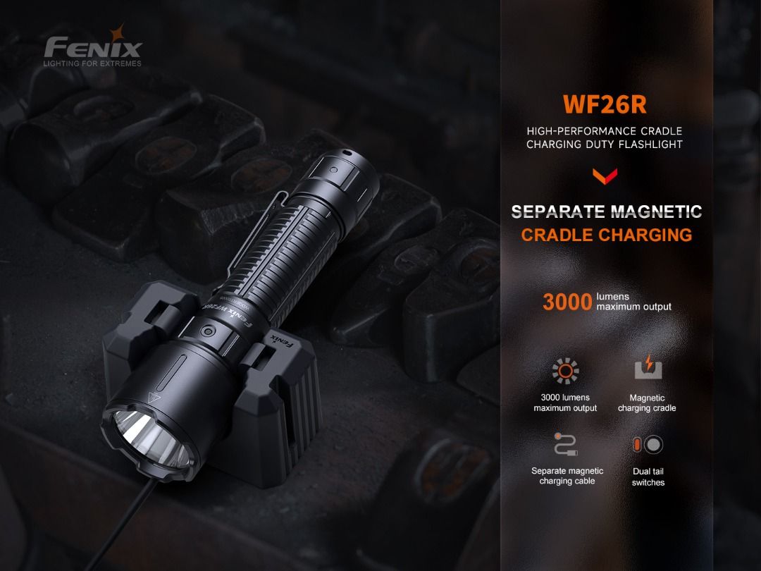 Fenix WF26R High Performance Cradle Charging Duty Flashlight
