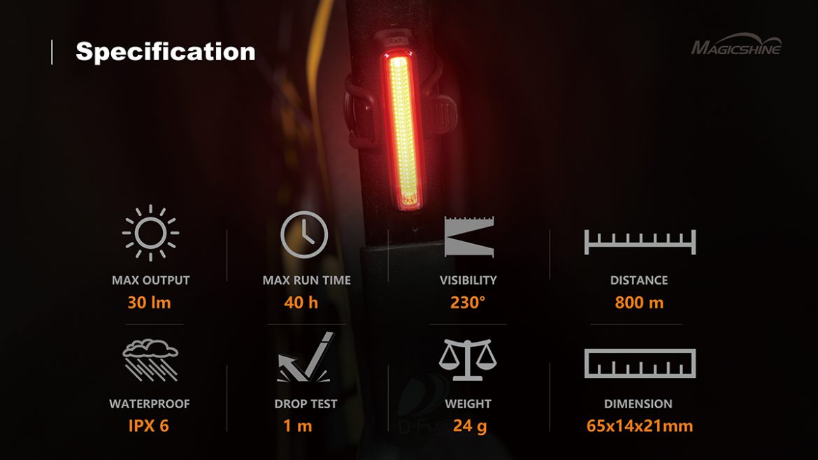 Magicshine SEEMEE 30 Bicycle Rear Light in Red & Front Warning Light in White (Twin Pack)