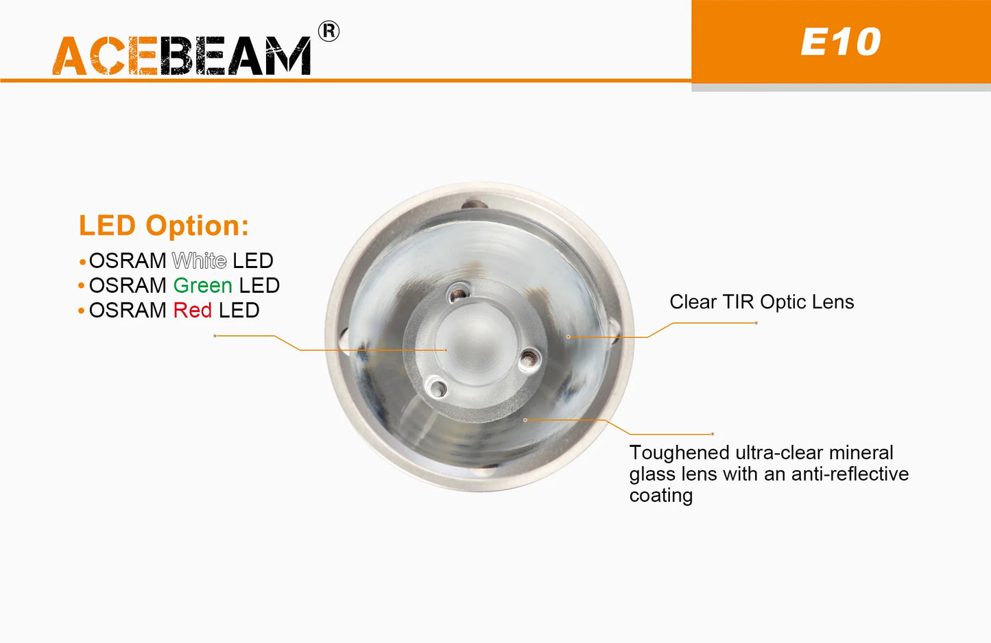 Acebeam E10 Compact Long Throw Flashlight