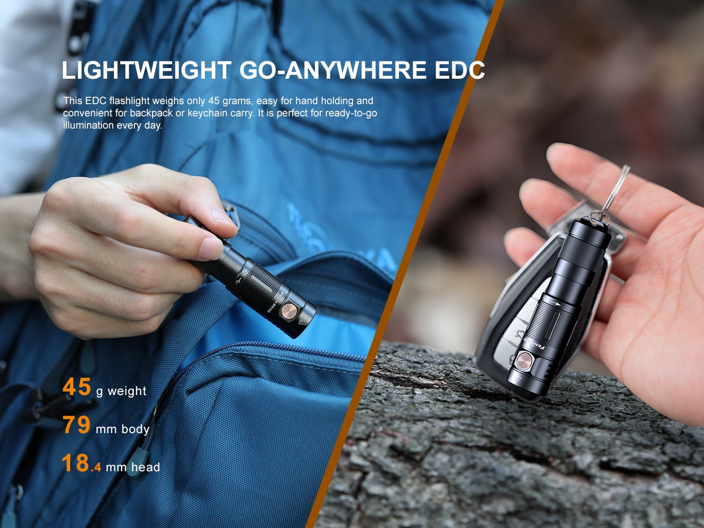 Fenix E09R 600 Lumens Rechargeable Compact Flashlight