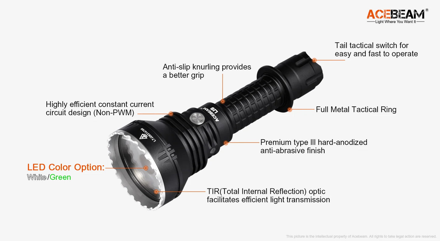 Acebeam L19 Camo Long Throw Flashlight - Limited Edition