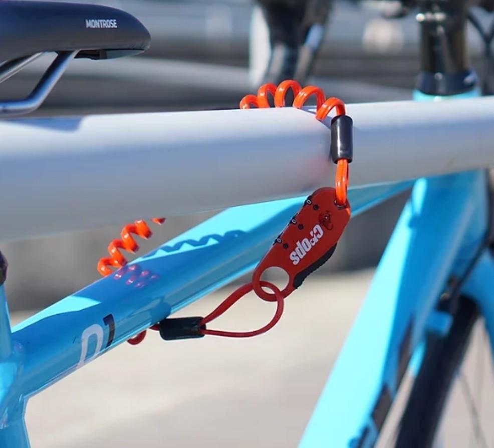 Crops Japan Q-Biro Mini Coil Cable Lock with Shape Memory