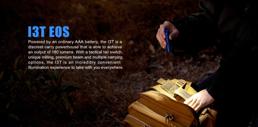 (Limited Edition) Olight i3T Pinwheel Blue Everyday Carry Flashlight