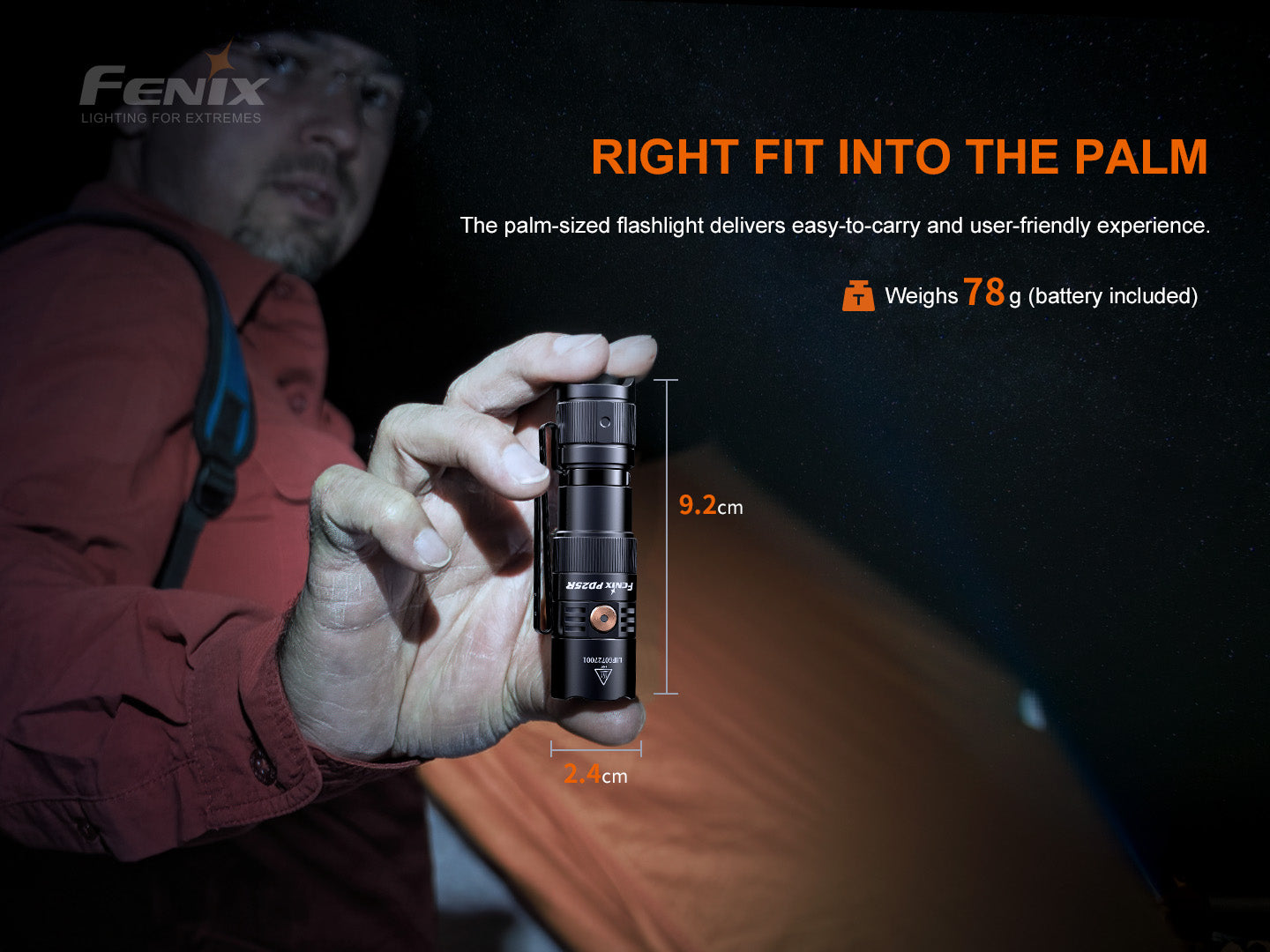 Fenix PD25R Compact USB-C Rechargeable Flashlight