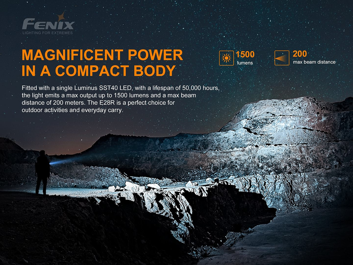 Fenix E28R Rechargeable LED Flashlight