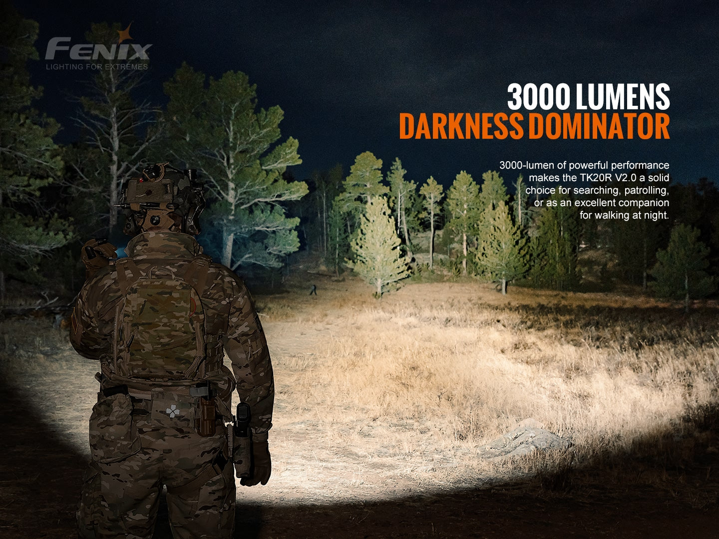 Fenix TK20R V2 Tactical Flashlight 3000 Lumens - 475 Meters Throw