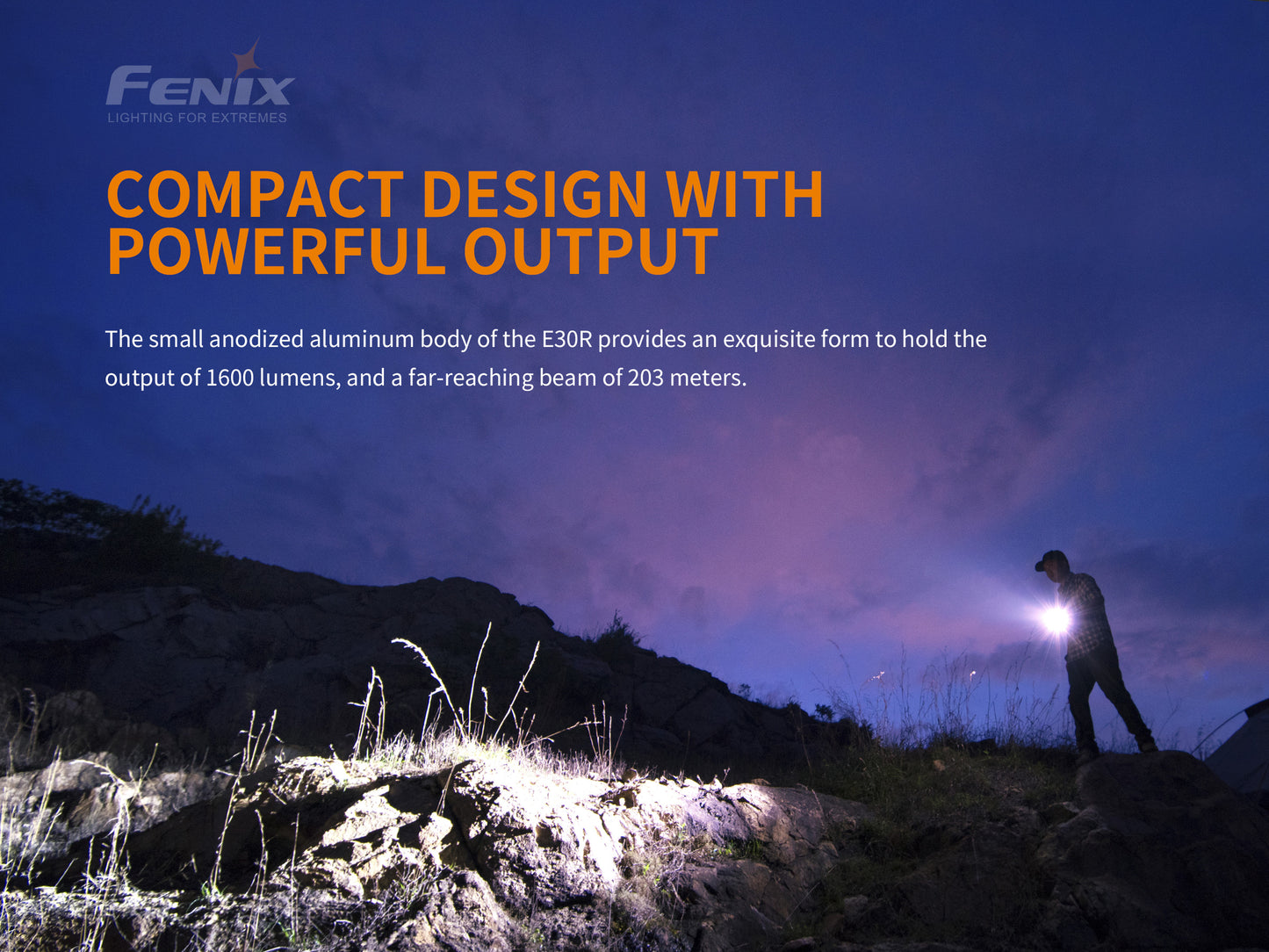 Fenix E30R Rechargeable LED Flashlight 1600 lumen