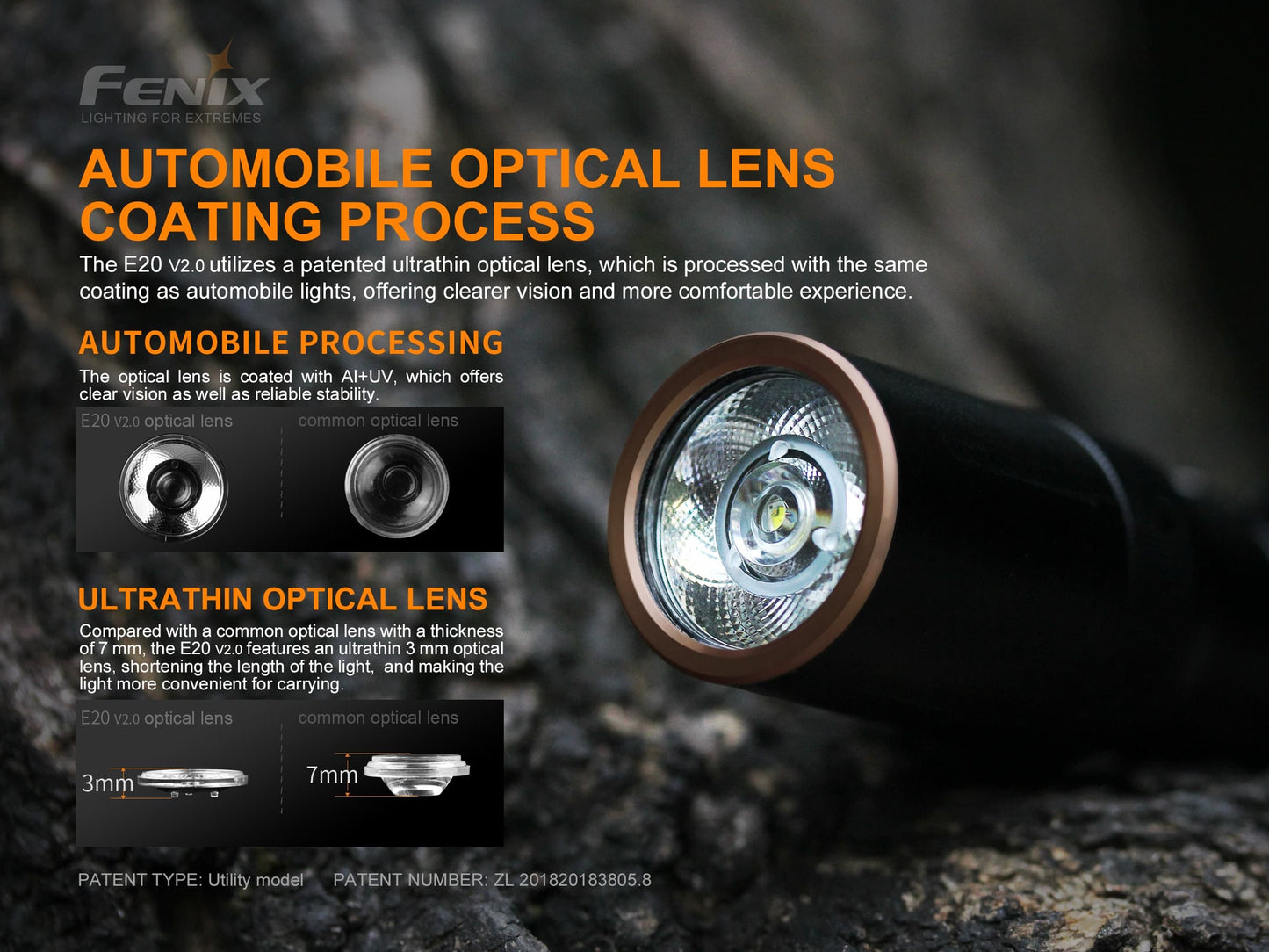 Fenix E20 V2 LED Flashlight