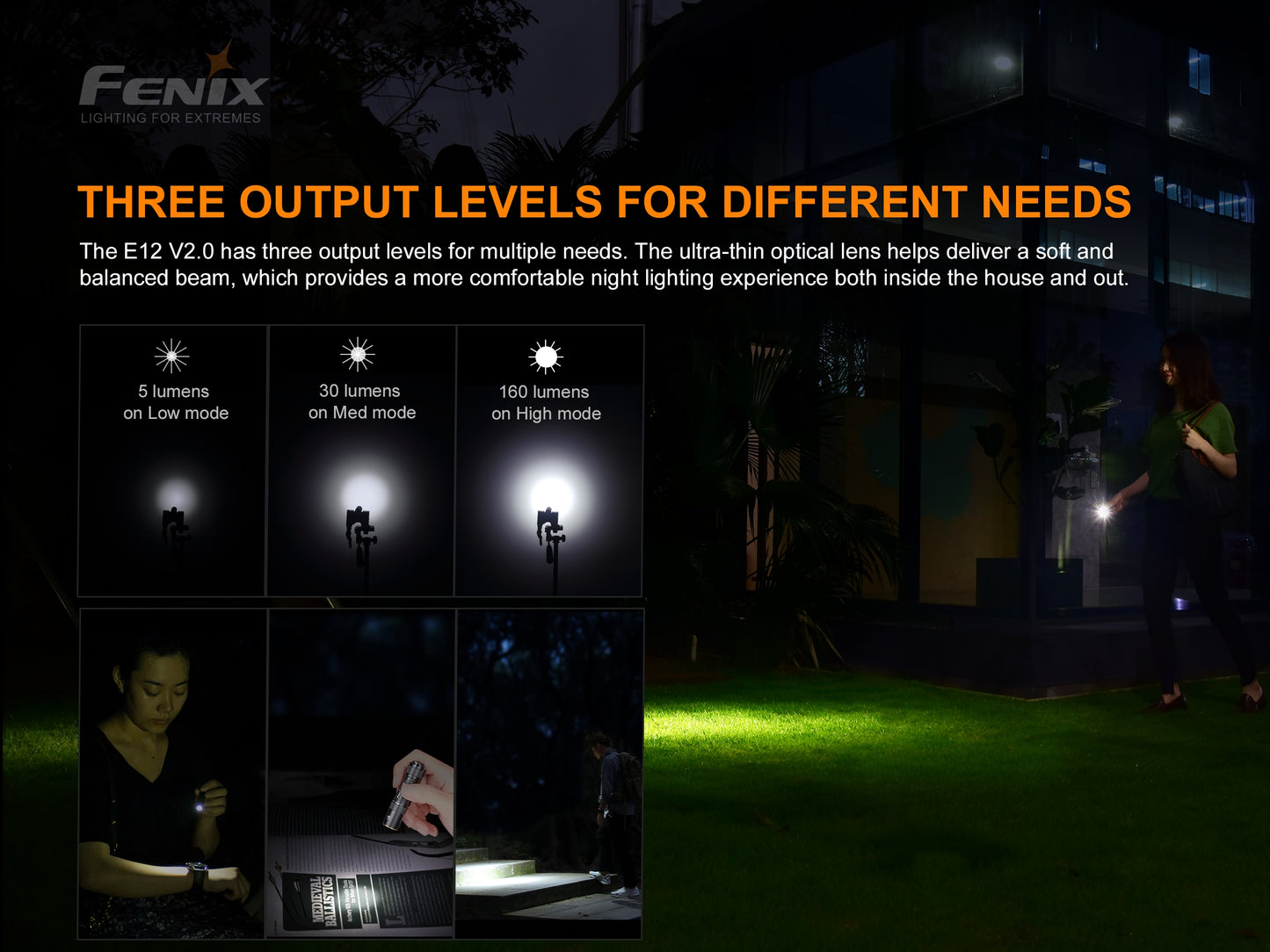 Fenix E12 V2 Compact Everyday Carry Flashlight