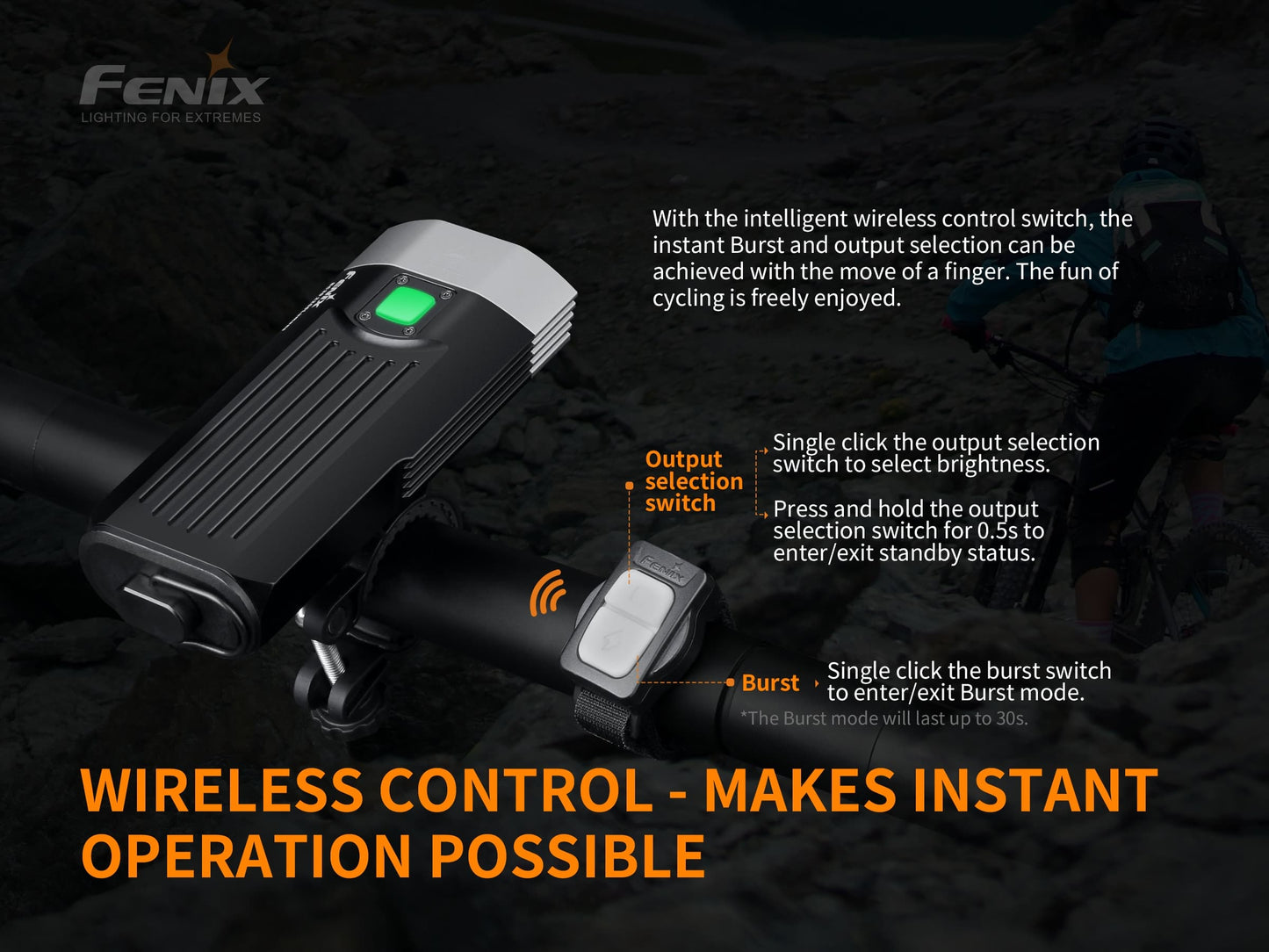 Fenix BC30 V2 Bike Light with Wireless Control Switch