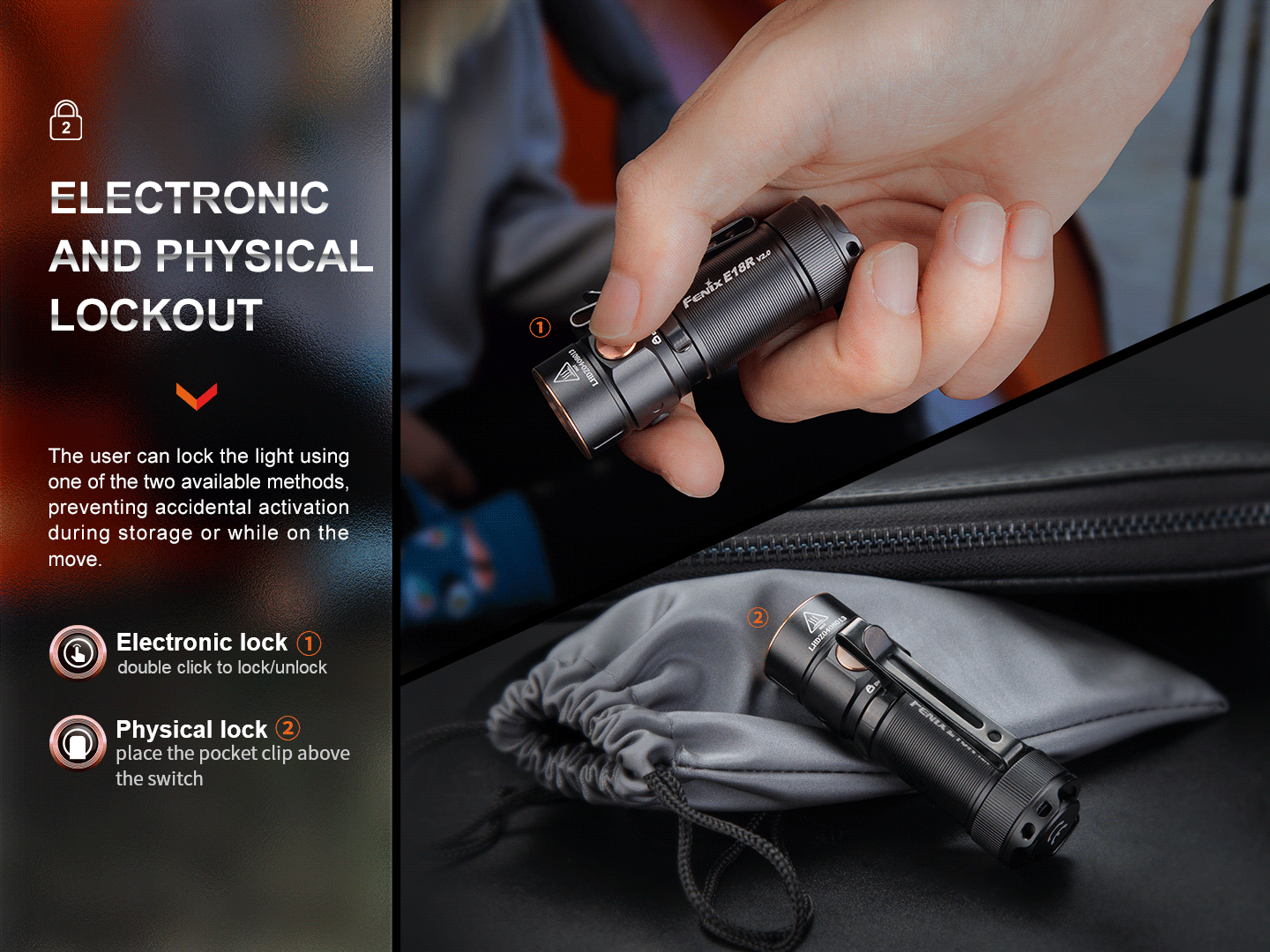 Fenix E18R V2 Ultra Compact High Performance EDC Flashlight