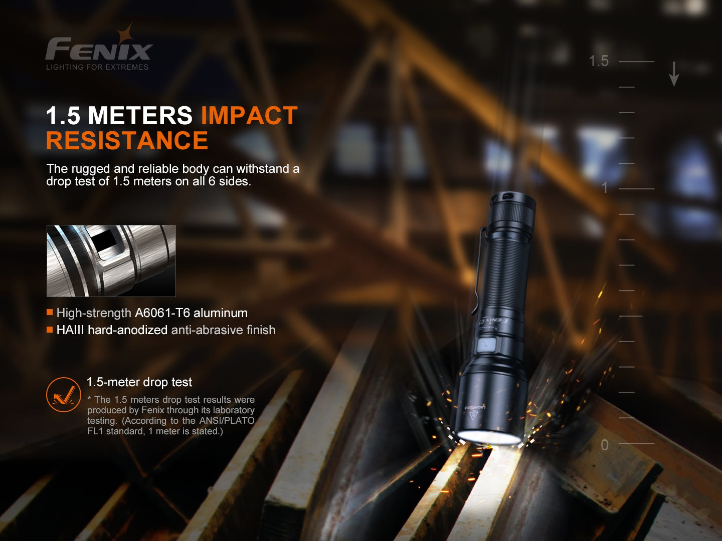 Fenix C7 High Performance Rechargeable Flashlight - 3000 Lumens