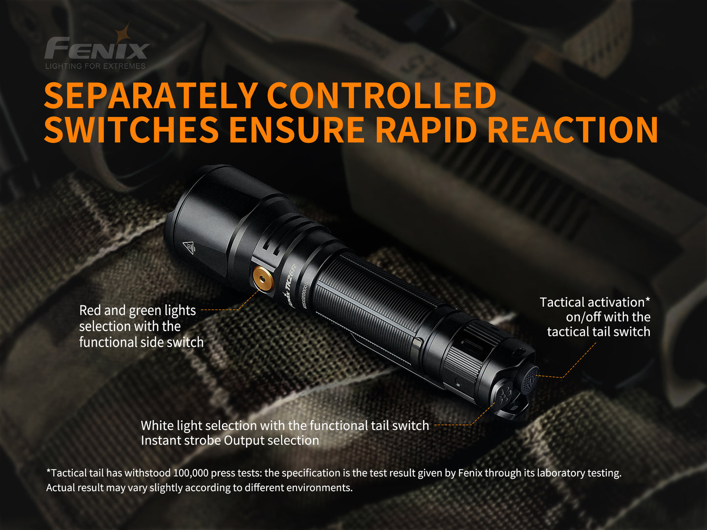 Fenix TK26R Triple Colored Flashlight